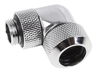 Alphacool Eiszapfen 13 mm HardTube compression fitting 90° rotatable G1/4 - Vinkelfäste för vätskekylningssystem - krom