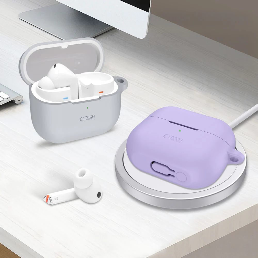 Tech-Protect Silicone Hook Skal till Samsung Galaxy Buds 3/3 FE/3 Pro - Lila, bild 4