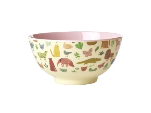 Rice - Melamine Bowl Medium 700 ml Pink Sweet Jungle Print, bild 2