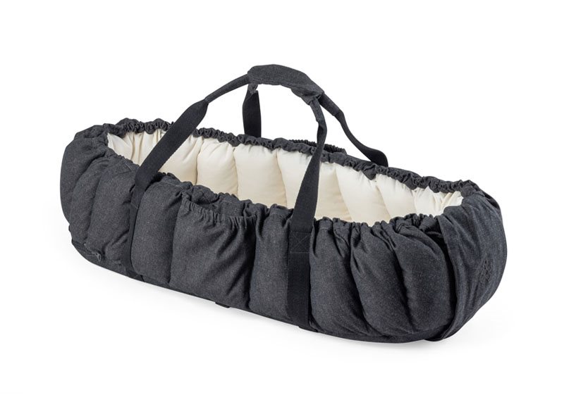 Sebra babynest 3-i-1, dark grey melange