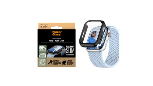 PanzerGlass Apple Watch Series 10 42 mm Snappie helkropps slim, svart, bild 3