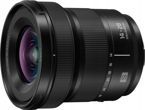 Panasonic Lumix S-R1428ME objektiv 14-28 mm f/4-5,6 makro, vit kartong
