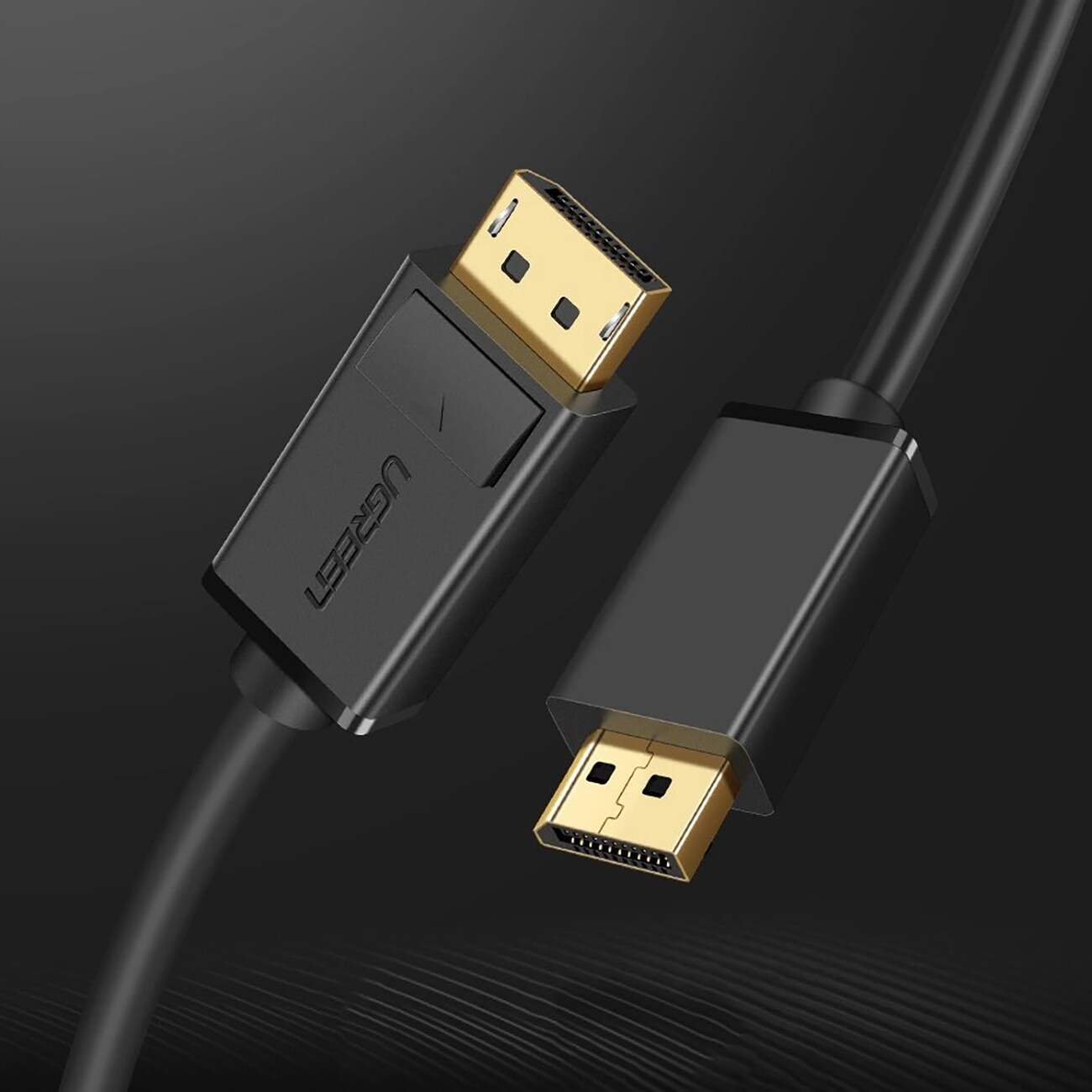 Ugreen 4K DisplayPort Kabel 1m - Svart, bild 2
