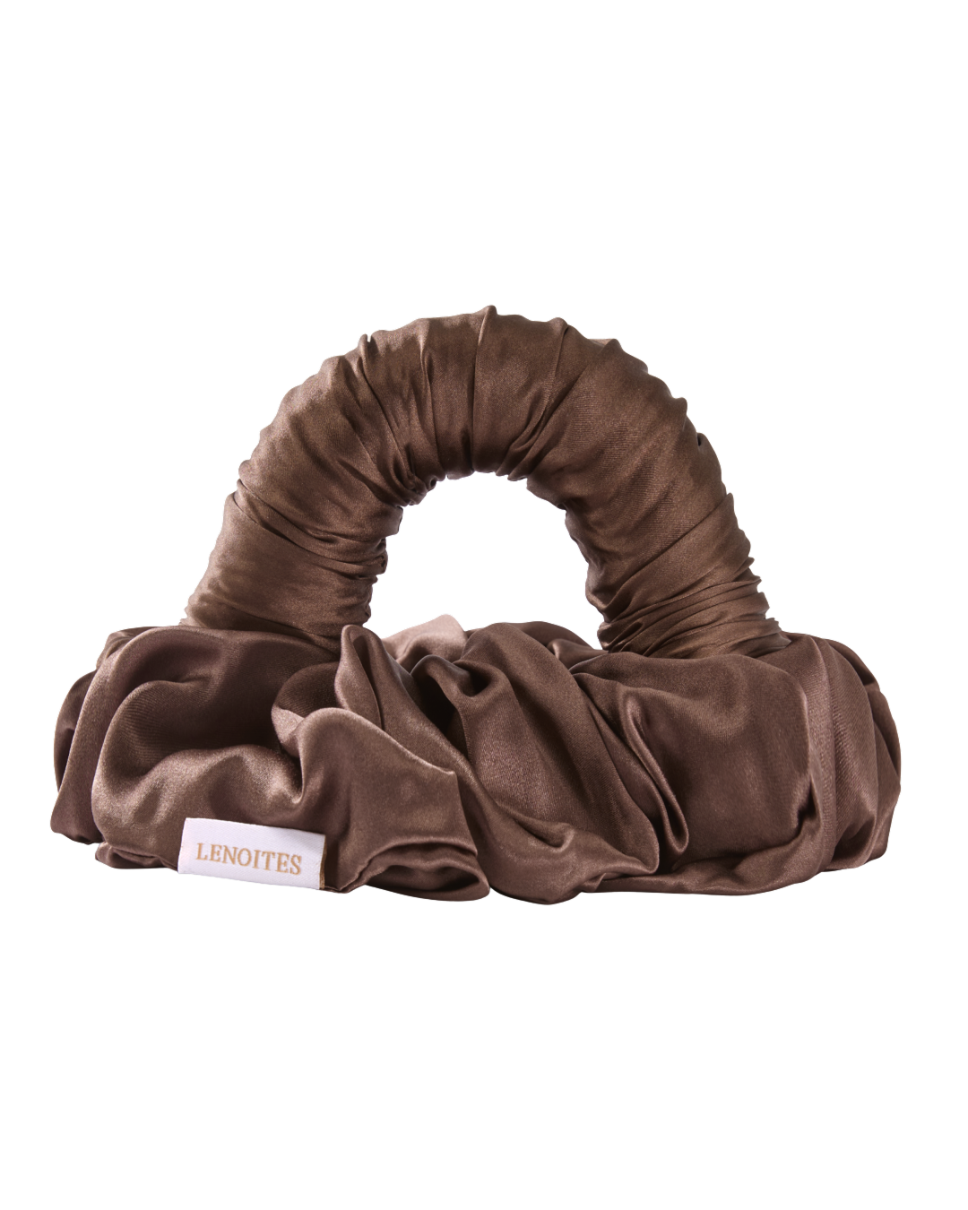 Lenoites Blowout Tie in Mulberry Silk Large Silk Brown 1 pcs