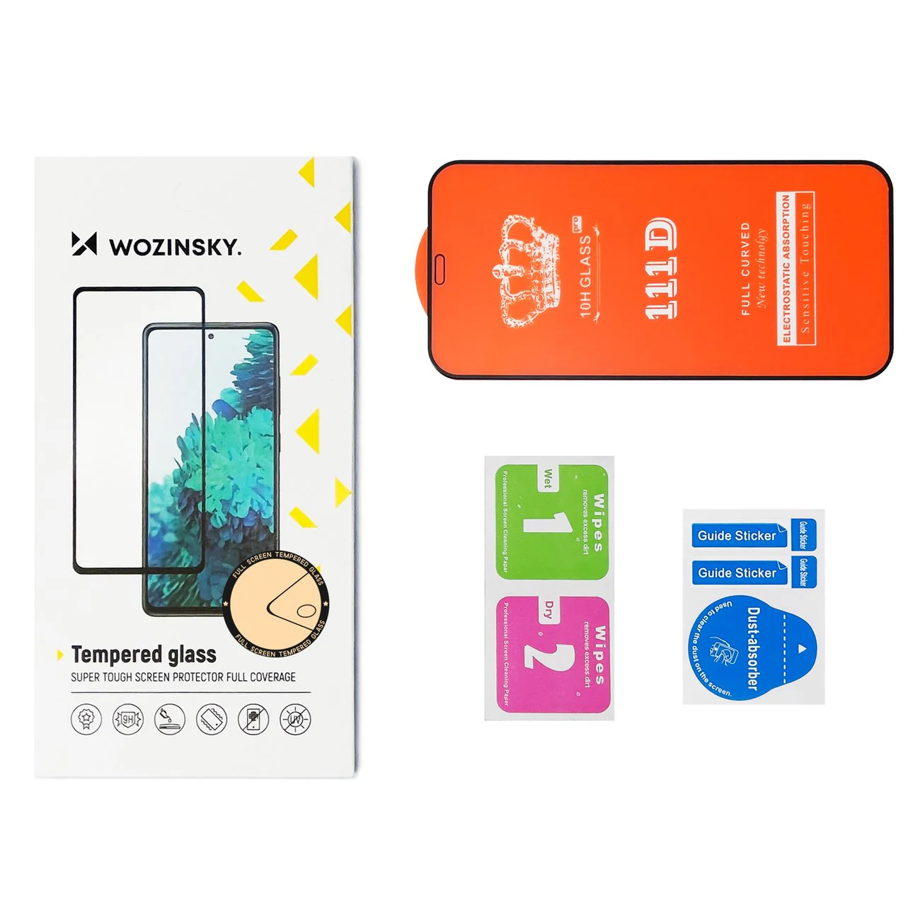 Wozinsky Super slitstark full lim härdat glas helskärm med ram fallvänlig Motorola Moto E32 svart, bild 5