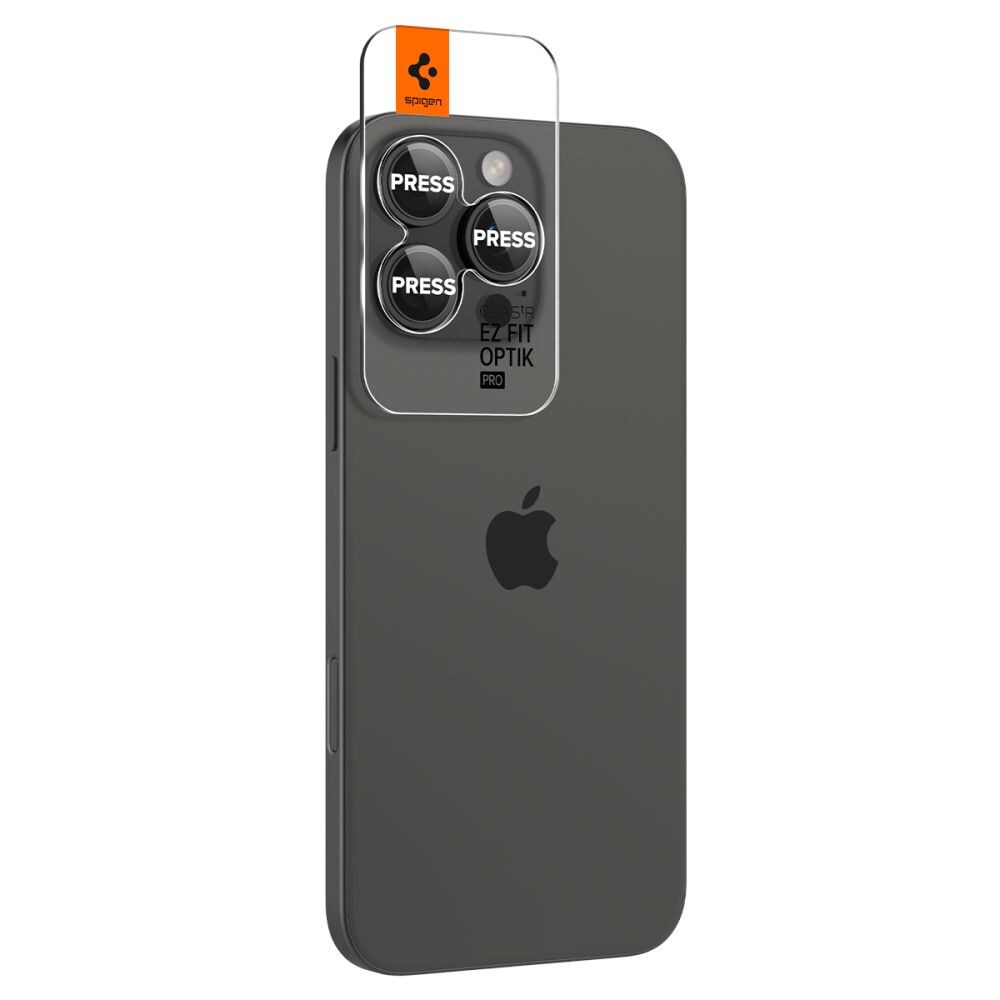 Spigen Glas.tR EZ Fit Kameraskydd för iPhone 14-17 Pro/Pro Max - Svart, 2 st., bild 5