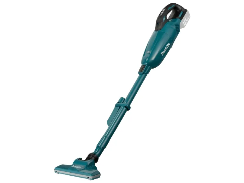 Makita DCL284FZ 2-i-1 sladdlös skaftdammsugare, påslös, svart/turkos