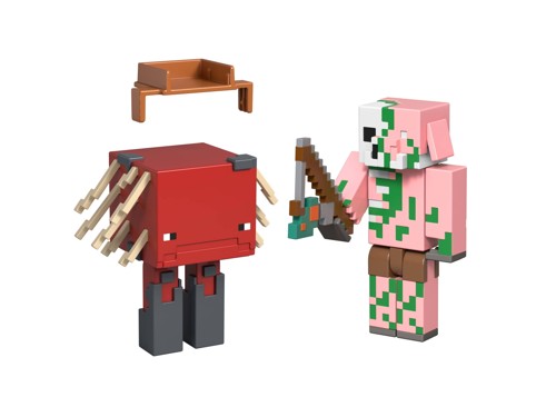 MINECRAFT CORE FIGURE 2-PACK -Zombified Piglin & Minecraft Strider, bild 2
