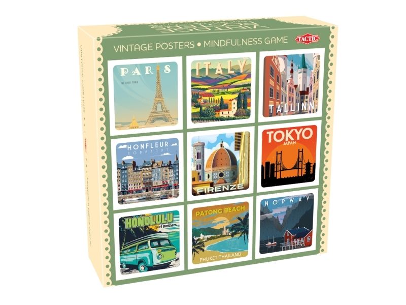 Tactic 58476 memoryspel 3 år 10 min, Vintage Posters Mindfulness