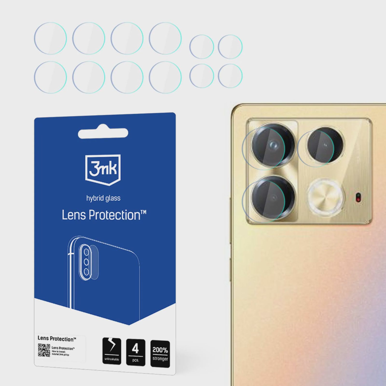 3mk Lens Protection™ hybridkameraglas för Infinix Note 40 – klart