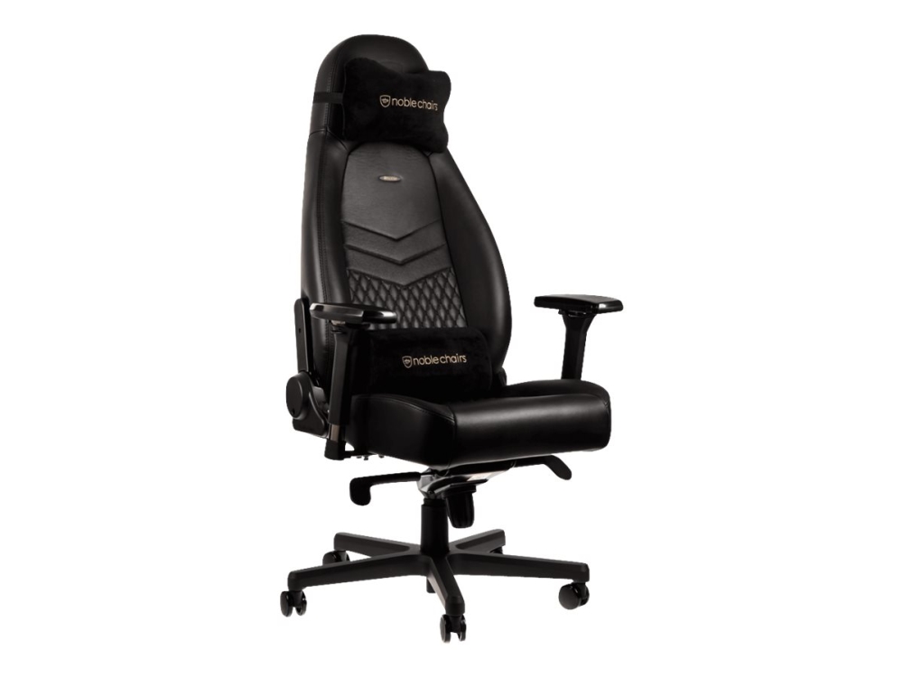 noblechairs ICON Real Leather - Svart / Svart