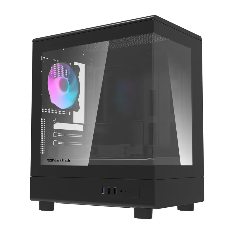 Darkflash DB330M Computer Case + 3 Fans - Chassi - Svart