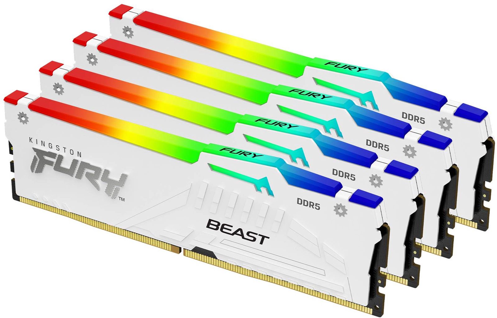 Kingston FURY Beast KGKF560C40BWAK4-64 RAM-minne 64 GB DDR5 6000 MT/s vit RGB, bild 5