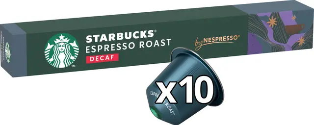 Starbucks® Espresso Roast Decaf kaffekapslar by Nespresso
