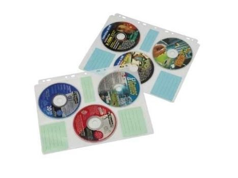 Hama CD-ROM Index Sleeves, 10 diske, Transparent, Plastik