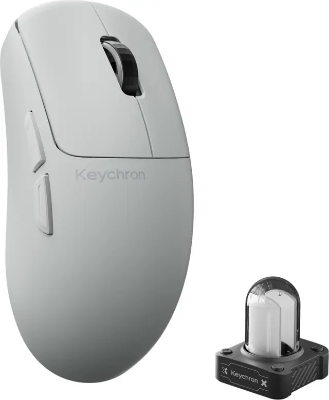 Keychron G6 HE 8K trådlös gamingmus (vit)