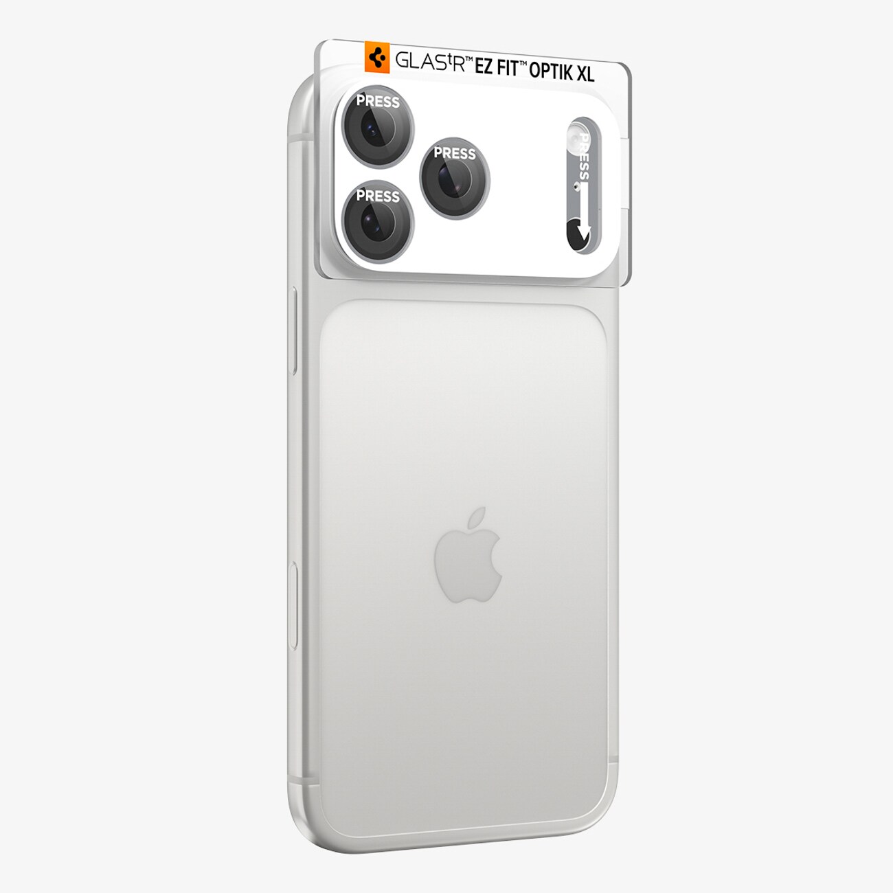 Spigen Optik Pro XL GLAS.TR EZ FIT härdat glas till iPhone 18 Pro – silver, bild 5