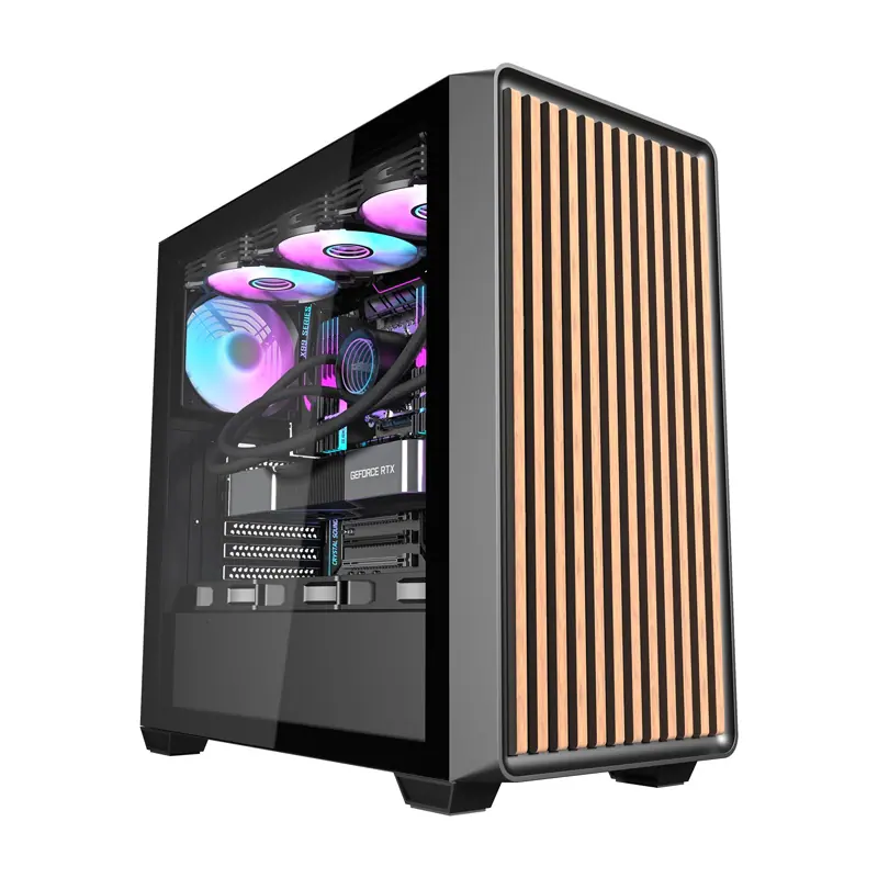 Darkflash DS900WD Computer Case + 4 Fans - Chassi - Svart, bild 5