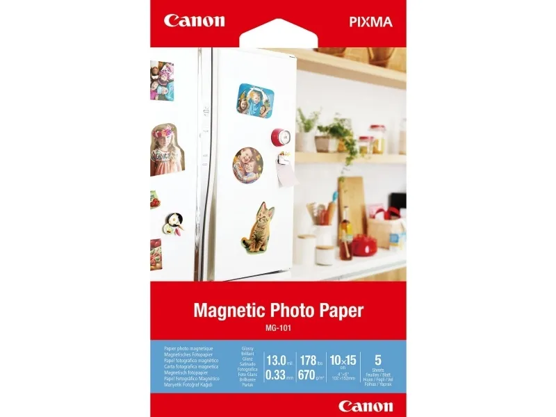 Canon Mg-101 magnetiska Fotopapper 4X6 (5 ark)