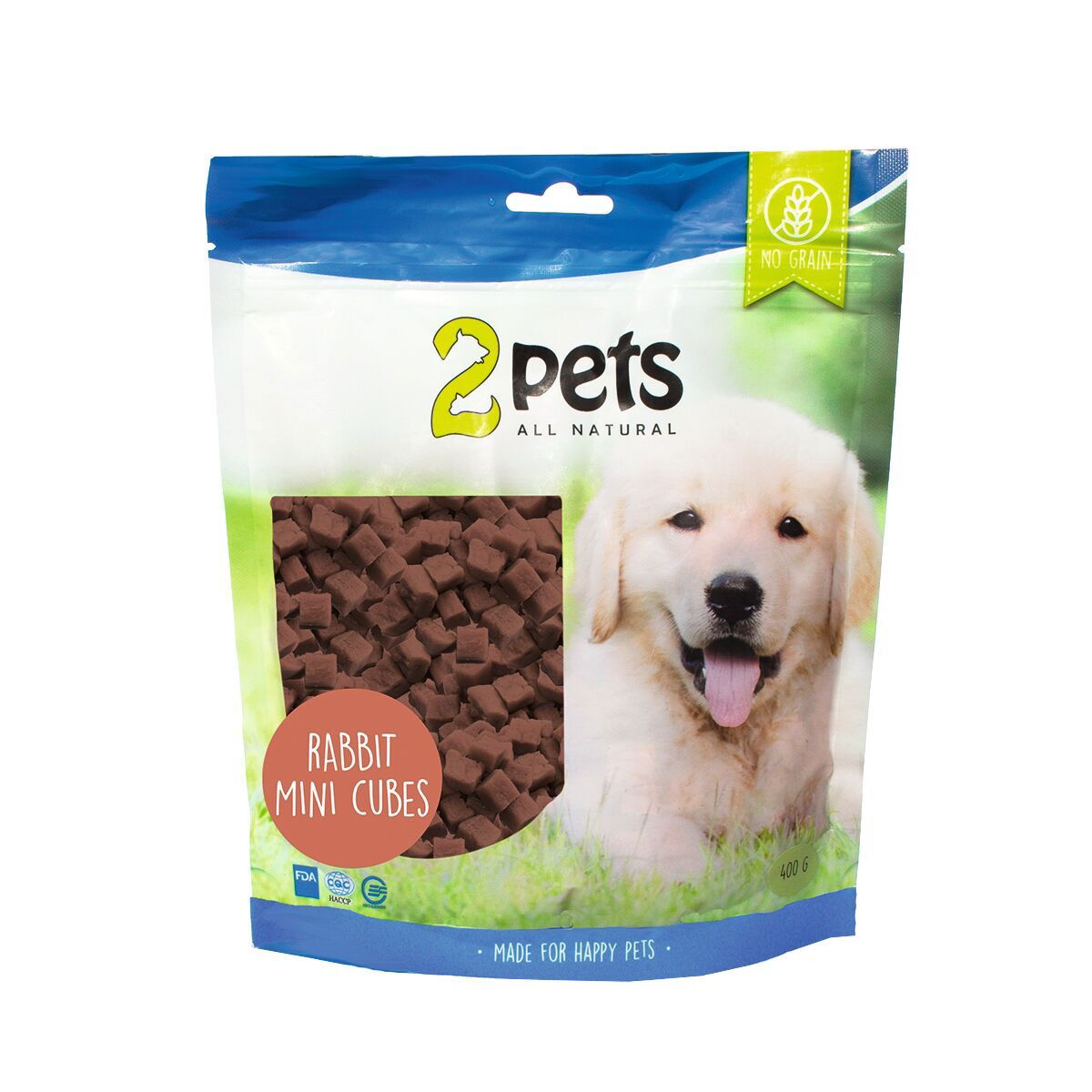 2Pets MiniCubes Hundgodis med Kanin 400 g