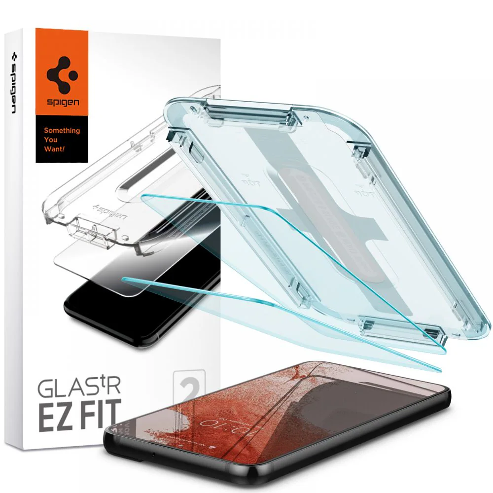 Spigen GLAS.tR EZ Fit - Skärmskydd för mobiltelefon - glas - för Samsung Galaxy S22