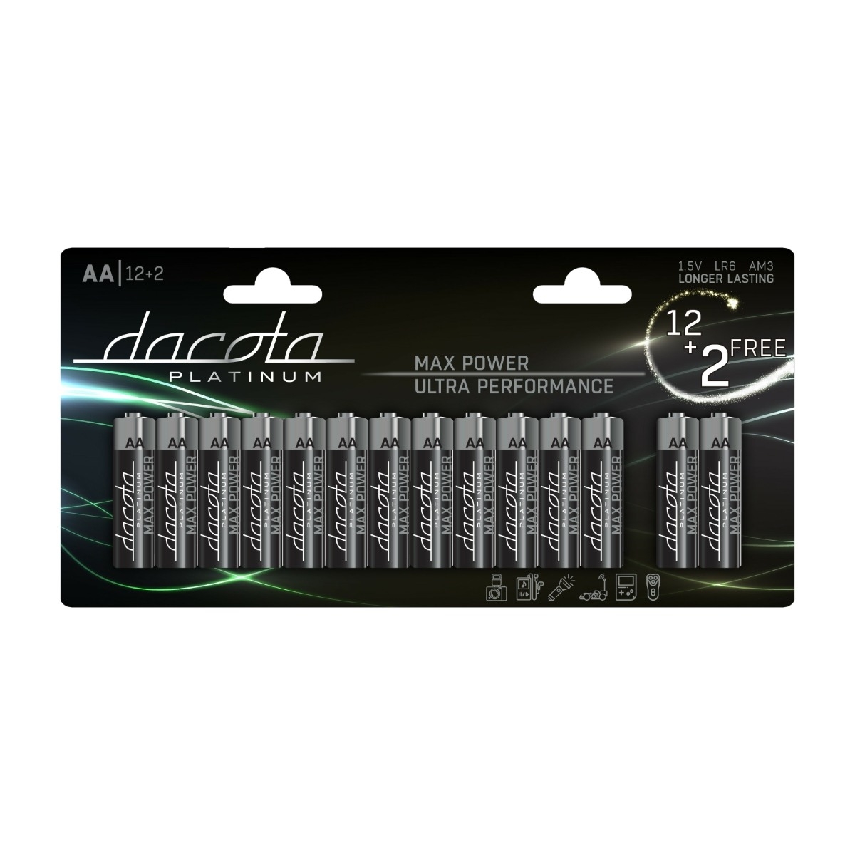 Dacota Platinum Max power AA-batterier, 14 st