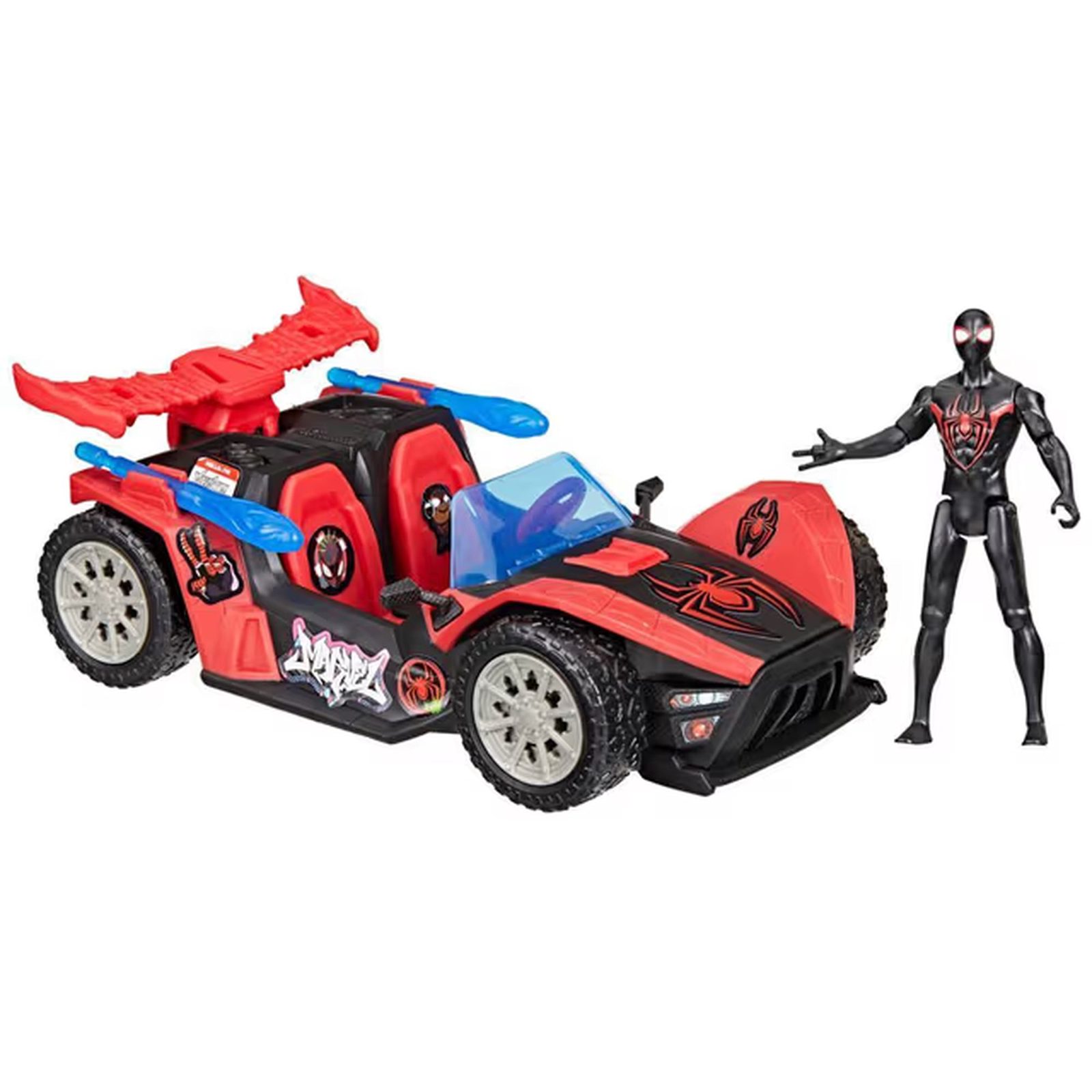 Hasbro Spider-Man Morales Speed Racer leksaksbil + 10 cm figur