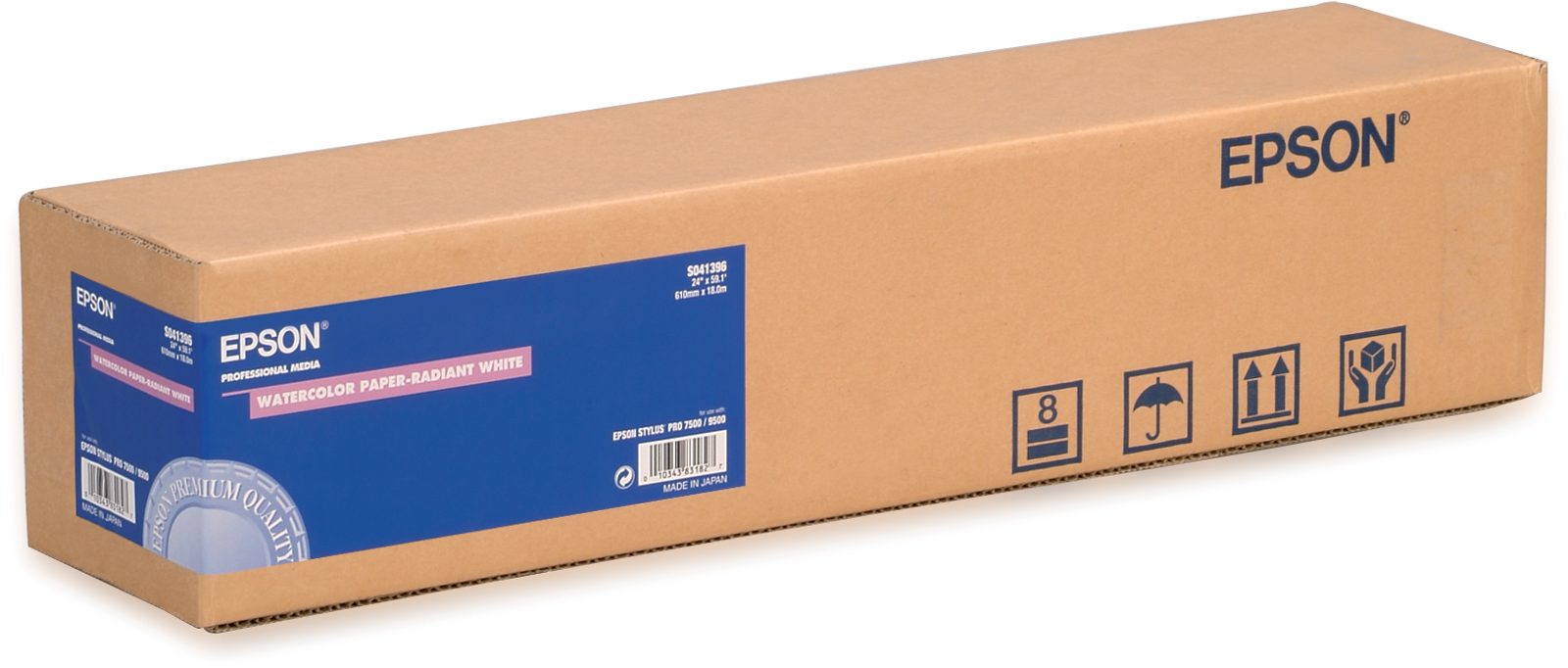 Epson WaterColor Paper Radiant White, 24"/610mm, 190g/m2, rulle 18 meter, bild 2