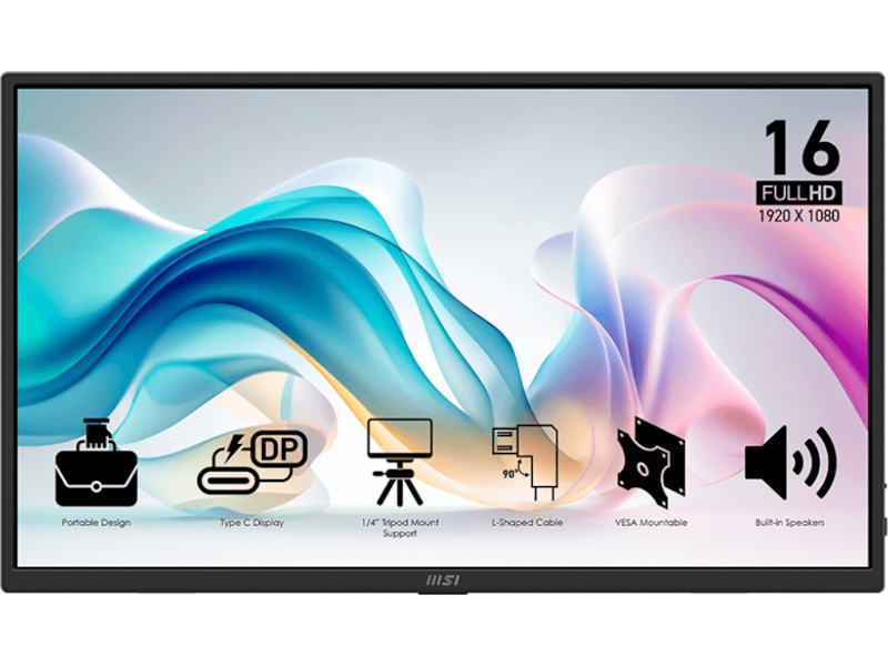 MSI PRO MP165 E6 FHD/IPS/60Hz/250nit/Portable 15.6" bildskärm, bild 3