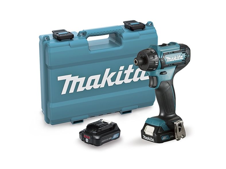 Makita DF033DSAE sladdlös skruvdragare 12 V 30/14 Nm, 2x2,0 Ah