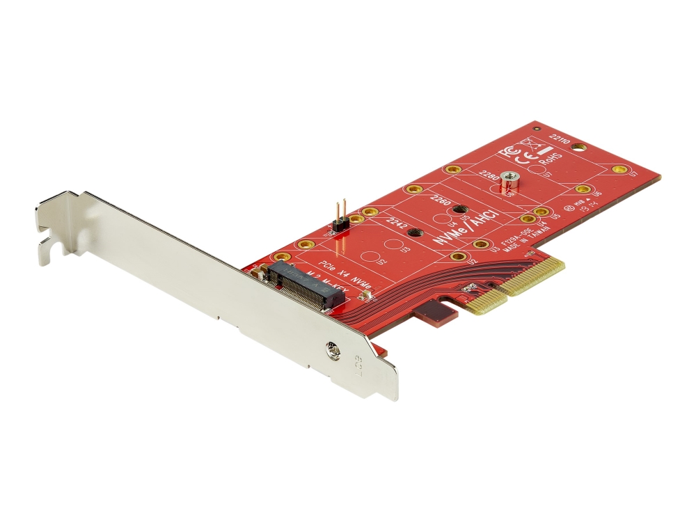 Startech x4 PCI Express 3.0 till M.2 PCIe NVMe SSD Adapter - Gränssnittsadapter - M.2 - Expansion Slot to M.2 - M.2 Card - PCIe x4 - röd - för P/N: BNDTB10GI, BNDTB210GSFP, BNDTB310GNDP, BNDTB410GSFP, BNDTB4M2E1, BNDTBUSB3142