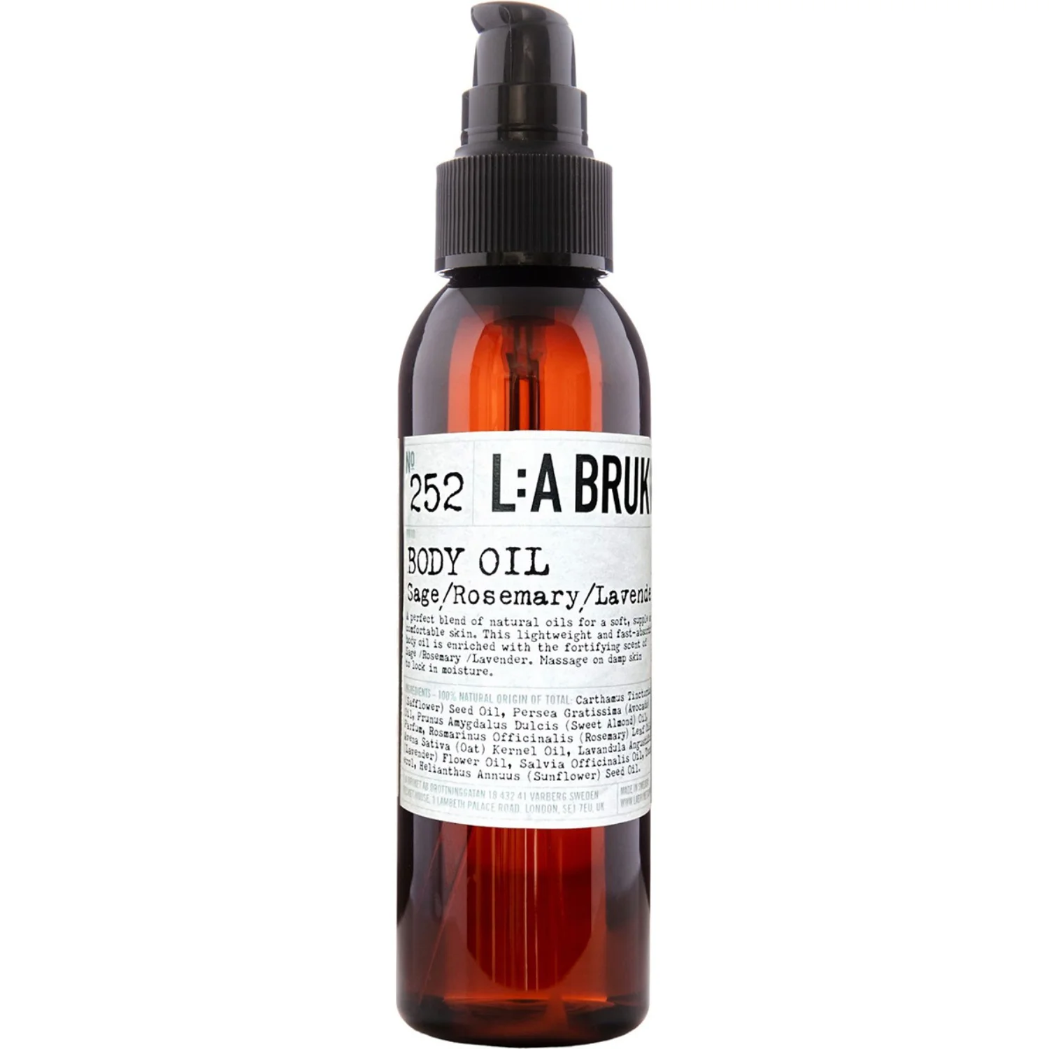 L:a Bruket Body Oil 252 Sage/Rosemary/Lavender CosN 120 ml