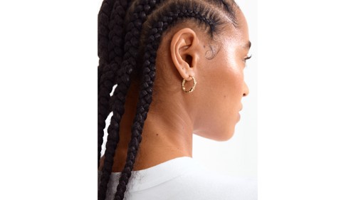 PILGRIM - ZION Organic Shaped Medium Hoops - Gold Plated - 20 mm, bild 3