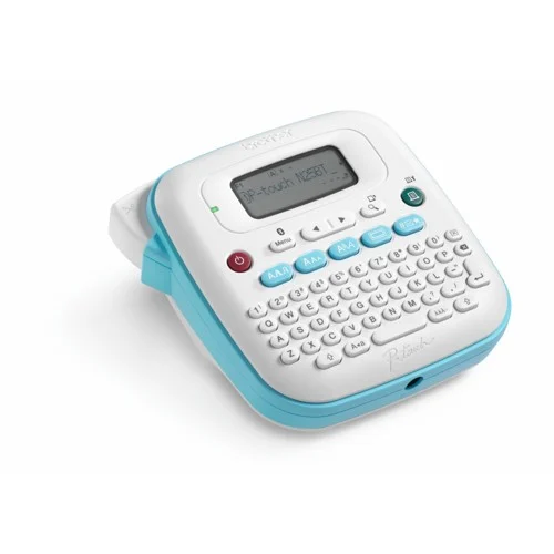Brother P-Touch PT-N25BT - Etikettskrivare - svartvit - direkt termisk - 12 mm bred - 180 dpi - upp till 12 mm/sek - Bluetooth LE - kniv - vertikal utskrift, spegeltryck, förhandsgranskning, tvåradig utskrift - vit, blå