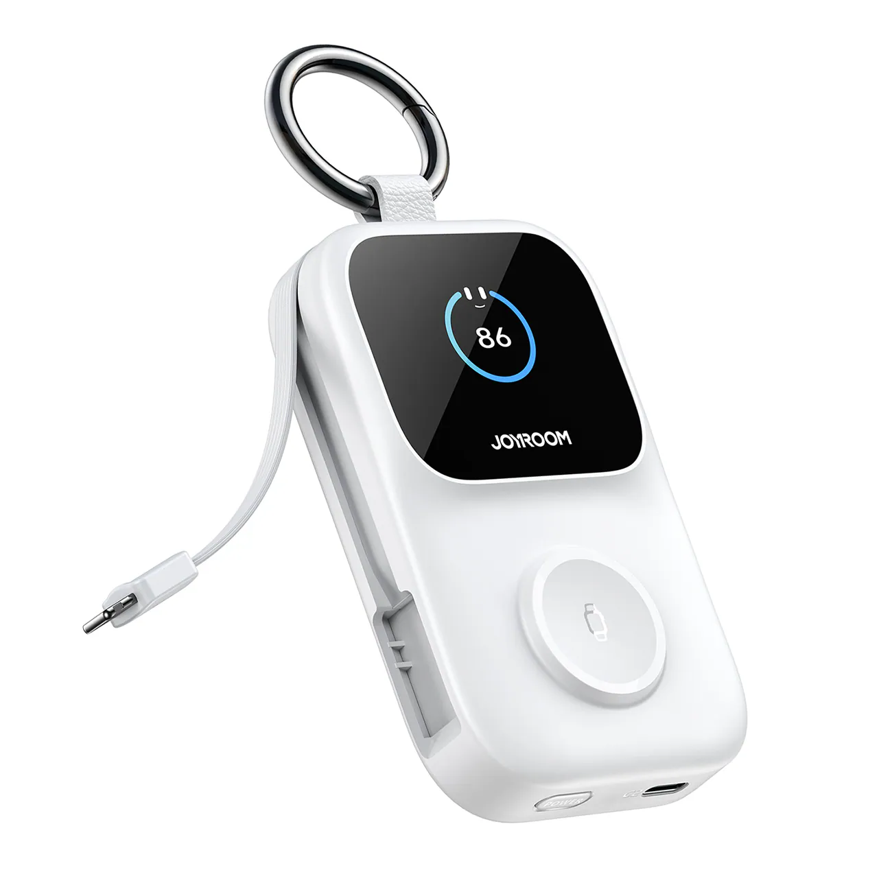 Joyroom JR-W19 5000mAh Powerbank med 5W trådlös klockladdning - Vit