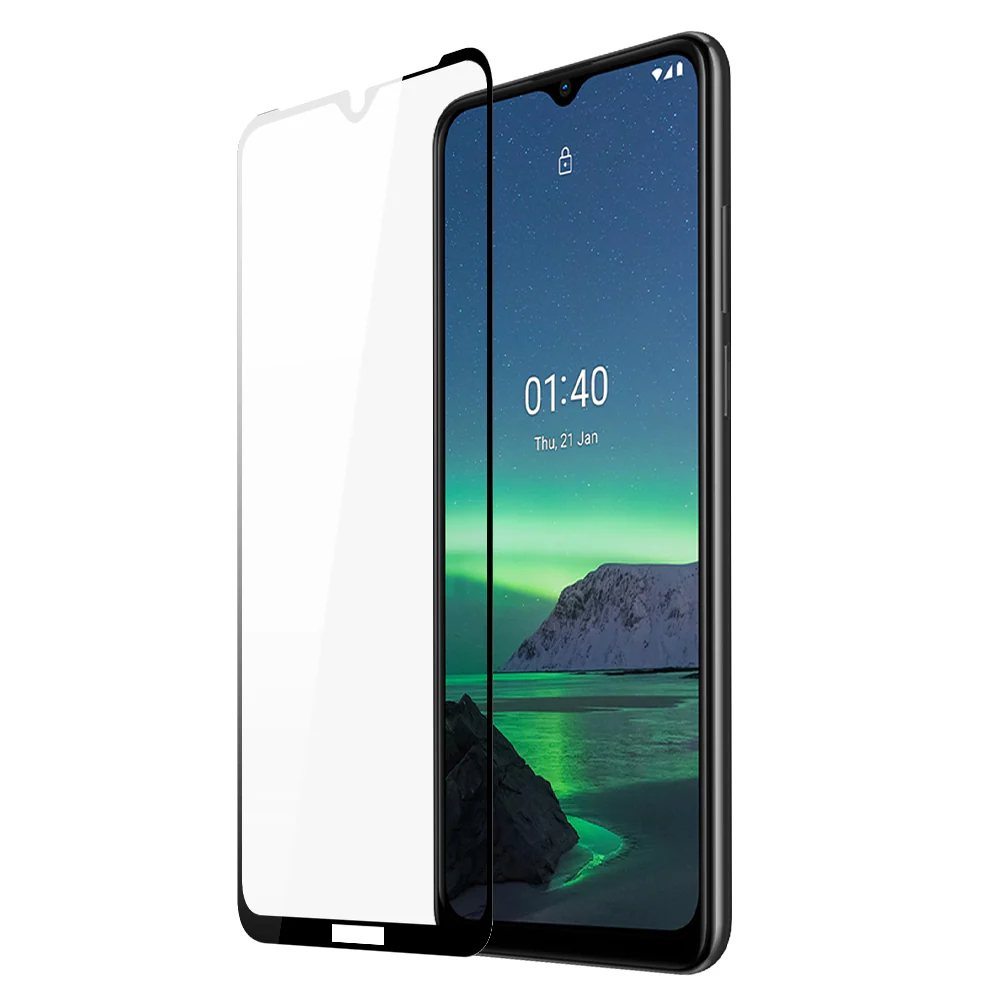 Dux Ducis 10D härdat glas skärmskydd med ram för Nokia 1.4 - transparent (fallvänligt)