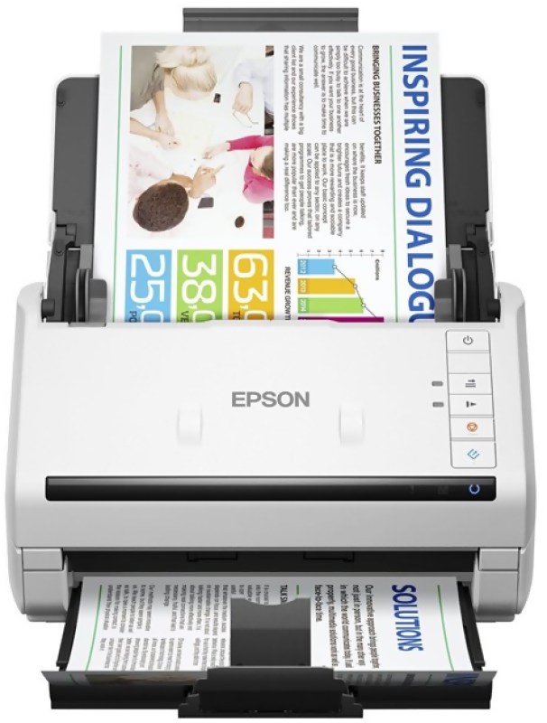 Epson WorkForce DS-770II - Dokumentskanner - Duplex - 215.9 x 6096 mm - 600 dpi x 600 dpi - upp till 45 sidor/minut (mono) / upp till 45 sidor/minut (färg) - ADM (100 ark) - upp till 7000 scanningar per dag - USB 3.0