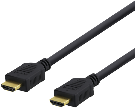 HDMI-kabel Deltaco, Ethernet, 4K@30Hz, 5 meter - Svart