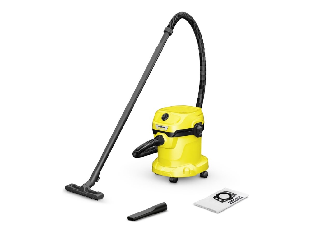 Kärcher WD 2 Plus V-15/4/18 - Dammsugare - med behållare - med/utan påse - gul