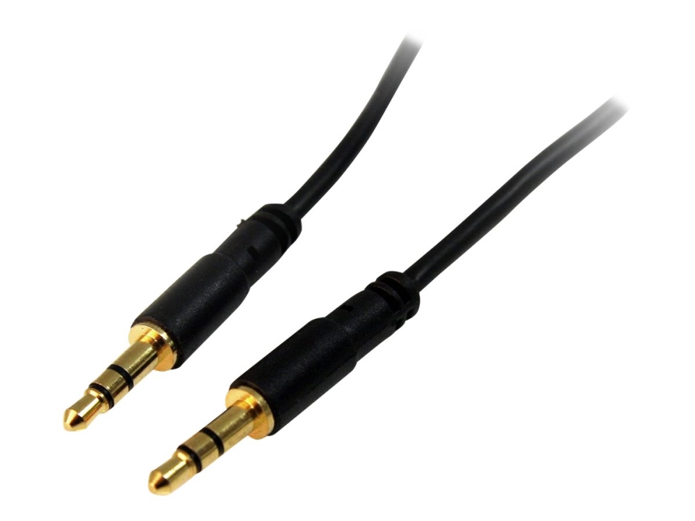 StarTech.com 3,5 mm ljudkabel - 3 fot - Slim - M / M - AUX-kabel - ljudkabel från hane till hane - AUX-sladd - hörlurssladd - extrakabel (MU3MMS) - ljudkabel - stereo mini-jack hane till stereo mini-jack hane - 91 cm - svart - för P/N: RKCOND17HD, SV231DPU34K, SV431DPDDUA2, SV431DPUA2, USBC2VGCAPRO, UVCHDCAP