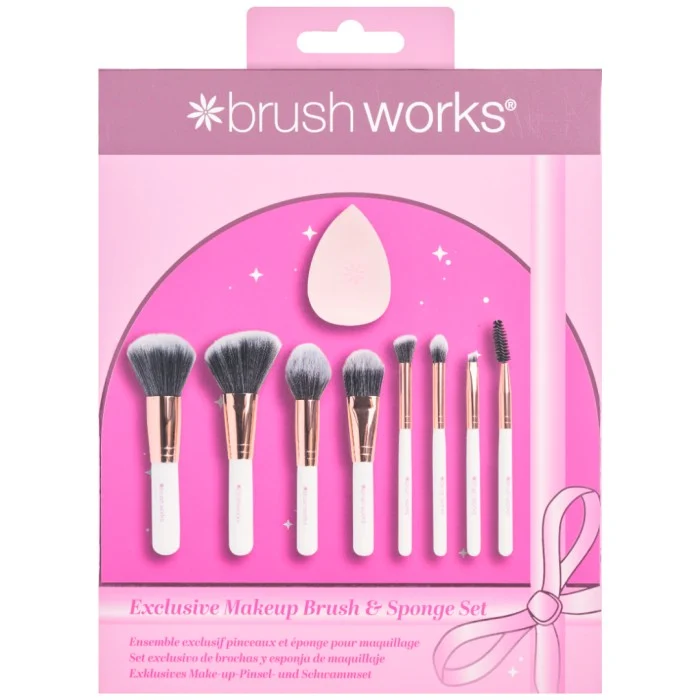 Brushworks Exclusive Makeup Brush and Sponge Set
