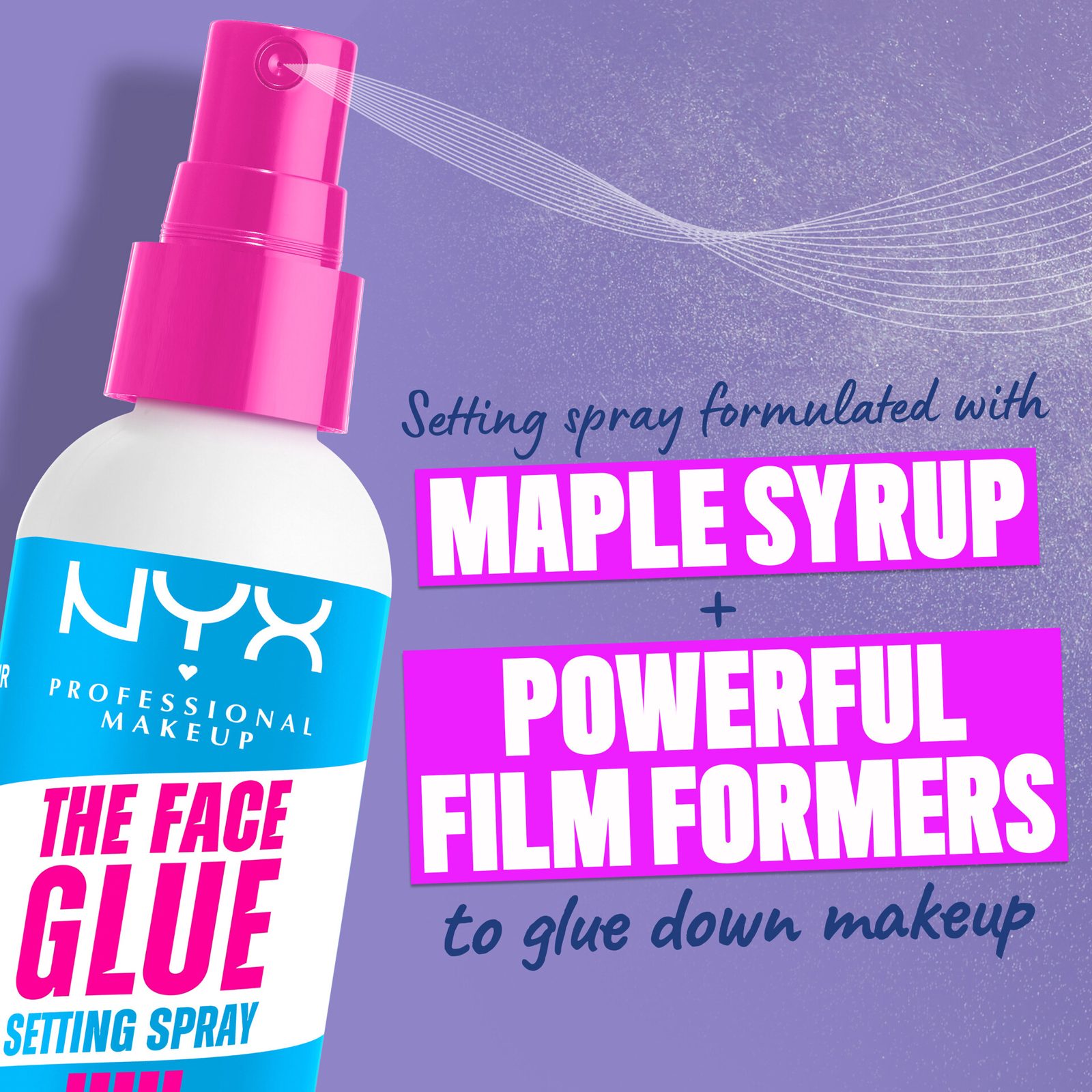 NYX Professional Makeup The Face Glue Setting Spray 60 ml, bild 3