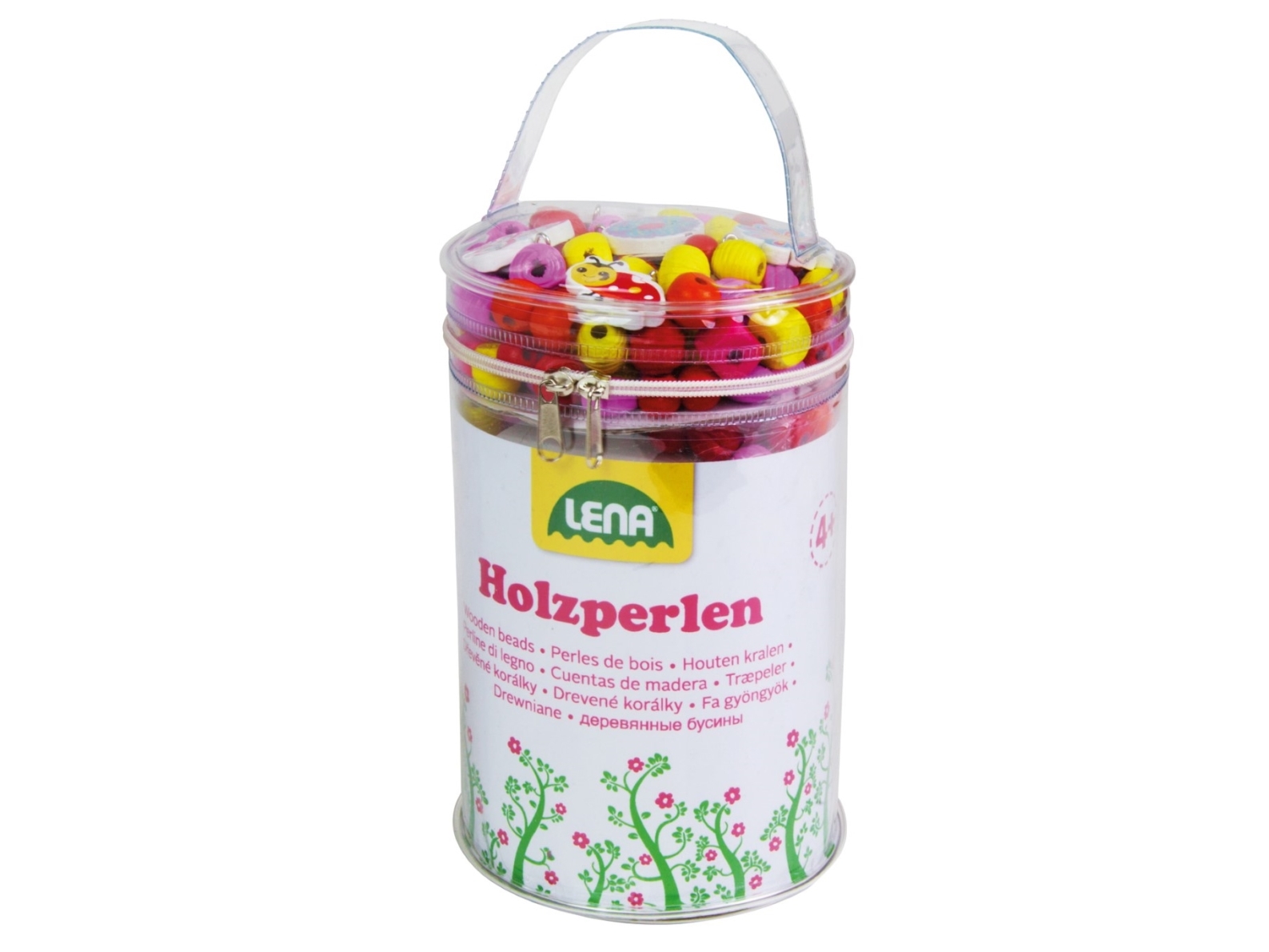 Träpärlor storpack rosa – gör-det-själv halsband