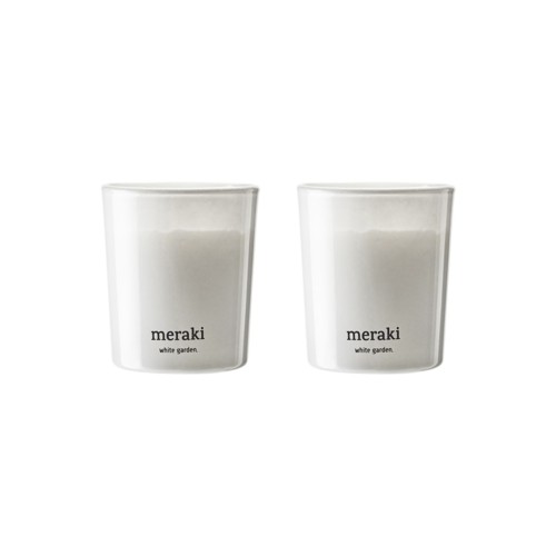 Meraki White Garden Scented Candle Small