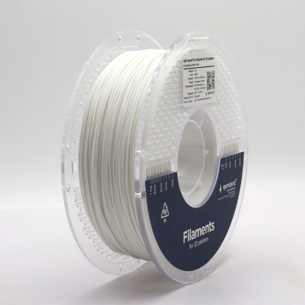 PLA-Filament till 3D-skrivare 1,75mm 1kg - Vit, bild 2
