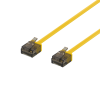 Nätverkskabel oskärmad Cat6a, flat, 1mm tjock, 0,5 meter - Gul