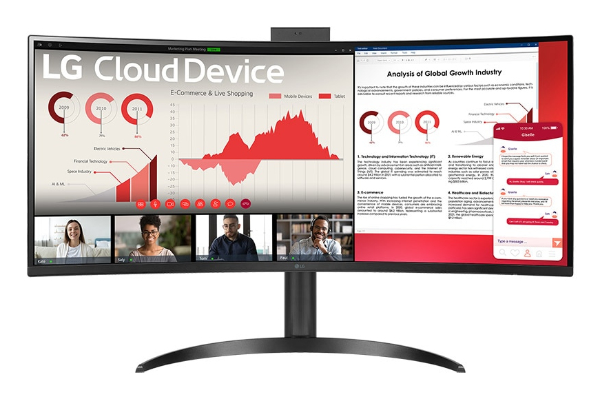 LG All-In-One Thin Client, 34" Full HD IPS matt, Pentium N6005, 8 GB, 256 GB PCIe SSD, WiFi 6, Bluetooth 5.1, webbkamera, Win10 IoT, bild 3