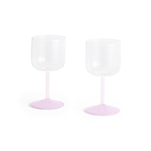 HAY - Tint Vinglas H15 - 2-Pack (Klar & Rosa)