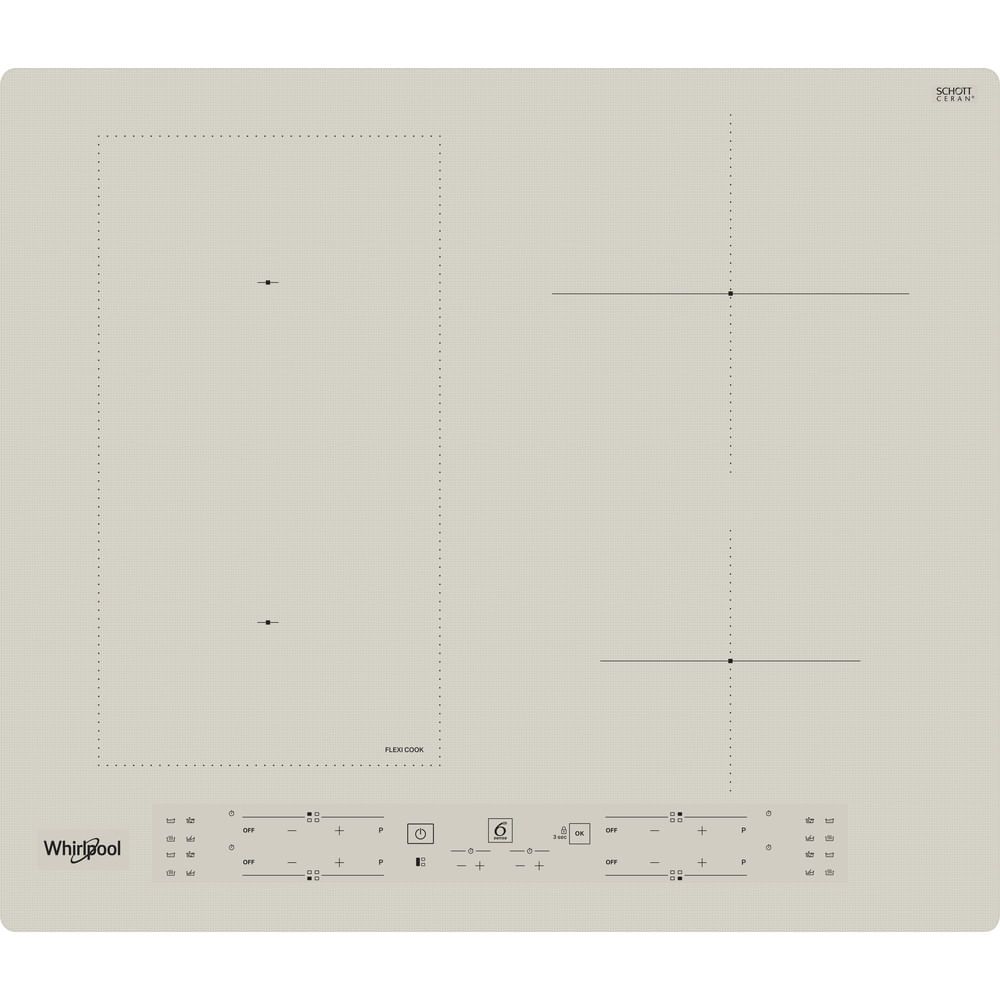 Whirlpool WLB6860NE/S induktionshäll 60 cm 4 zoner touchstyrning
