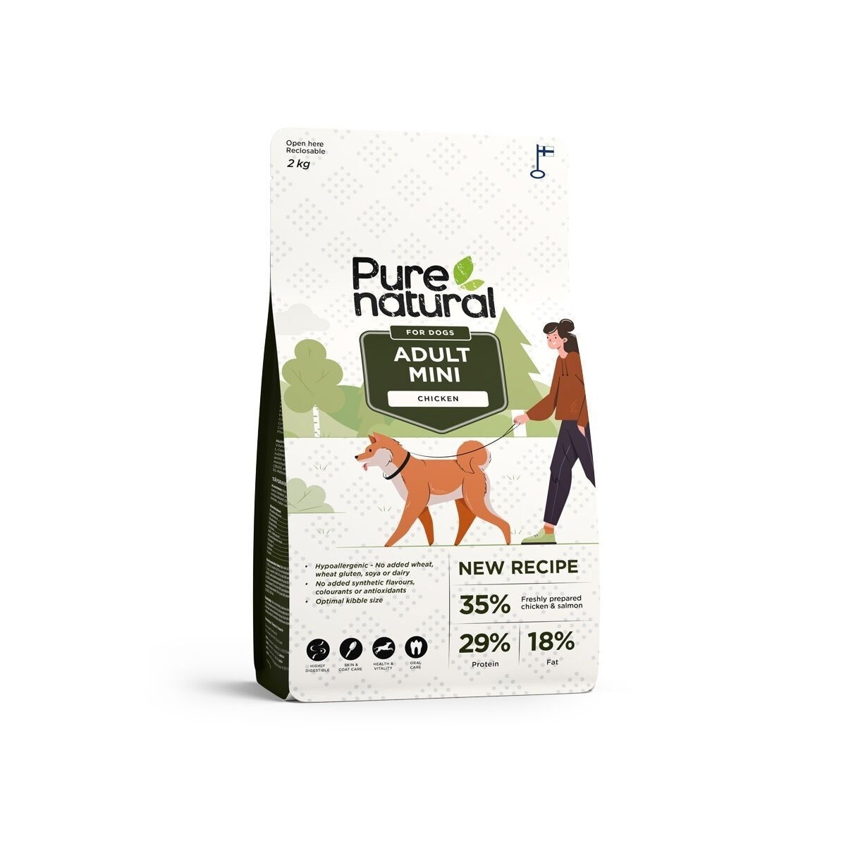 Purenatural Dog Adult Mini Chicken Torrfoder till Hund 2 kg